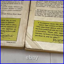 J. R. R. Tolkien LOTR Lord of the Rings box set Ballantine 3 paperbacks