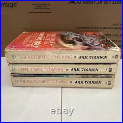 J. R. R. Tolkien LOTR Lord of the Rings box set Ballantine 3 paperbacks