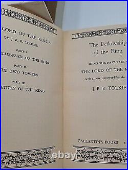 J. R. R. Tolkien Lord Of The Rings 3 Volume Set 1975 Fourth Print Special Edition