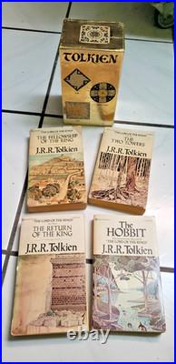J. R. R. Tolkien Lord Of The Rings Ballantine Gold Softcover Book Set Very Good