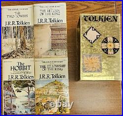 J. R. R. Tolkien Lord Of The Rings Ballantine Gold Softcover Book Set Very Good