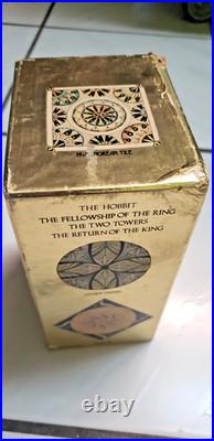 J. R. R. Tolkien Lord Of The Rings Ballantine Gold Softcover Book Set Very Good