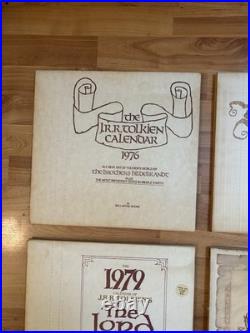 J. R. R. Tolkien Lord Of The Rings Calendars Lot Of 6 1976 1978 1979 1980 1981 NEW