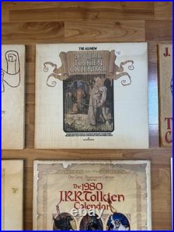 J. R. R. Tolkien Lord Of The Rings Calendars Lot Of 6 1976 1978 1979 1980 1981 NEW