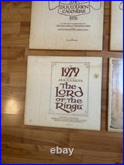 J. R. R. Tolkien Lord Of The Rings Calendars Lot Of 6 1976 1978 1979 1980 1981 NEW