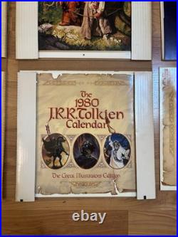 J. R. R. Tolkien Lord Of The Rings Calendars Lot Of 6 1976 1978 1979 1980 1981 NEW
