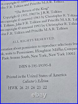 J. R. R. Tolkien, Lord of The Rings, Houghton Mifflin Collector's Edition