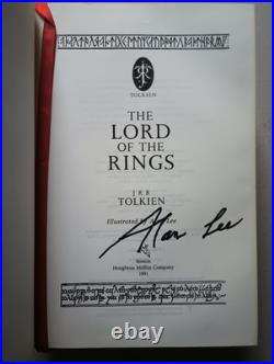 J R R Tolkien Lord of the Rings (1991) SIGNED by Illustrator Alan Lee HC DJ