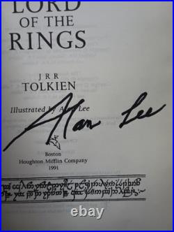 J R R Tolkien Lord of the Rings (1991) SIGNED by Illustrator Alan Lee HC DJ