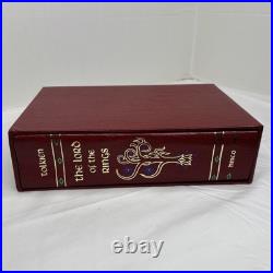 J. R. R. Tolkien Lord of the Rings Red Leather Collectors Edition 1987 HMCO withMap