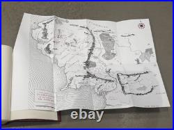 J. R. R. Tolkien Lord of the Rings Red Leather Collectors Edition 1987 HMCO withMap