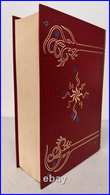 J. R. R. Tolkien Lord of the Rings Red Leather Collectors Edition 1987 HMCO withMap