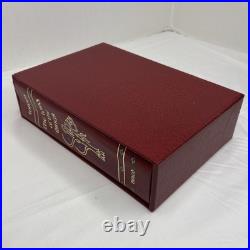 J. R. R. Tolkien Lord of the Rings Red Leather Collectors Edition 1987 HMCO withMap