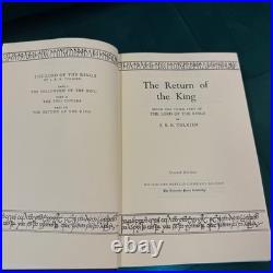 J. R. R. Tolkien Lord of the Rings Trilogy HMCO Hardcover Set No Box 2nd Ed 5th
