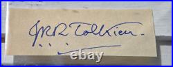 J. R. R. Tolkien Signed Cut LORD OF THE RINGS AUTHOR RIP 1973