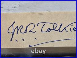 J. R. R. Tolkien Signed Cut LORD OF THE RINGS AUTHOR RIP 1973