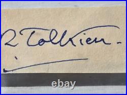 J. R. R. Tolkien Signed Cut LORD OF THE RINGS AUTHOR RIP 1973