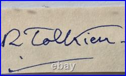 J. R. R. Tolkien Signed Cut LORD OF THE RINGS AUTHOR RIP 1973