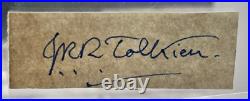 J. R. R. Tolkien Signed Cut LORD OF THE RINGS AUTHOR RIP 1973