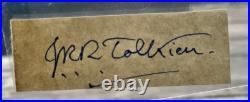 J. R. R. Tolkien Signed Cut LORD OF THE RINGS AUTHOR RIP 1973