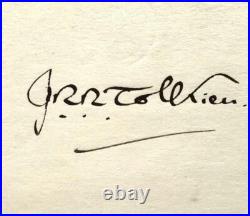 J. R. R. Tolkien Signed Cut LORD OF THE RINGS AUTHOR RIP 1973