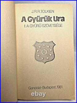 J. R. R. Tolkien THE LORD OF THE RINGS. First Hungarian edition, 1981. Scarce