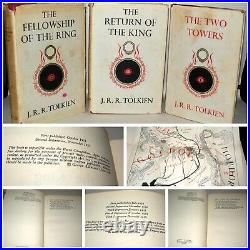 J. R. R. Tolkien The Lord Of The Rings 3 Vol Set, HB, 1st Ed, 1955, 1956 2/4/5