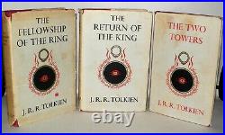 J. R. R. Tolkien The Lord Of The Rings 3 Vol Set, HB, 1st Ed, 1955, 1956 2/4/5