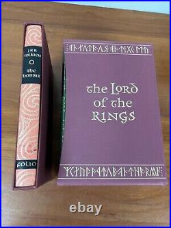 J. R. R. Tolkien The Lord of the Rings AND The Hobbit Folio Society Box Set Lot