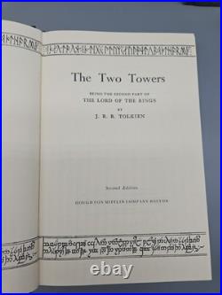 J. R. R. Tolkien The Lord of the Rings Boxset 1978 Houghton Mifflin 2nd Ed BB Map