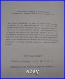 J. R. R. Tolkien The Lord of the Rings HMCO Collector's Edition With Map & Slipcase