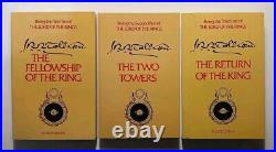 JRR TOLKIEN THE LORD OF THE RINGS Trilogy Set 1978 Revised 2nd Edition 1st Print