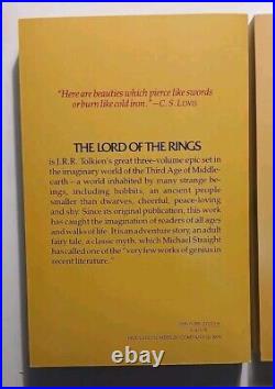 JRR TOLKIEN THE LORD OF THE RINGS Trilogy Set 1978 Revised 2nd Edition 1st Print