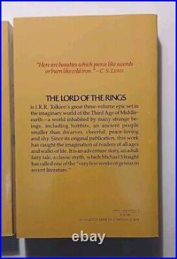 JRR TOLKIEN THE LORD OF THE RINGS Trilogy Set 1978 Revised 2nd Edition 1st Print