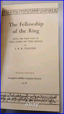 JRR TOLKIEN THE LORD OF THE RINGS Trilogy Set 1978 Revised 2nd Edition 1st Print