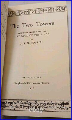 JRR TOLKIEN THE LORD OF THE RINGS Trilogy Set 1978 Revised 2nd Edition 1st Print