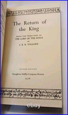 JRR TOLKIEN THE LORD OF THE RINGS Trilogy Set 1978 Revised 2nd Edition 1st Print