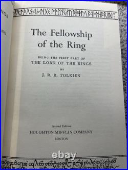JRR Tolkien 1978 Houghton Mifflin 4 Book Box Set The Hobbit Lord Of The Rings