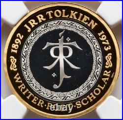 JRR Tolkien 2023 50th Ann Lord Of The Rings G Britain 0.999 SILVER Coin NGC PF69