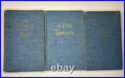 JRR Tolkien Complete Set 1st U. S. Edition 15th & 11th Printing Map No DJ