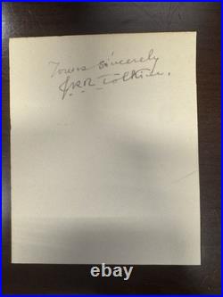 JRR Tolkien Cut Autograph Lord Of the Rings G2U