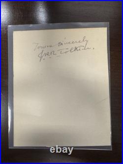 JRR Tolkien Cut Autograph Lord Of the Rings G2U