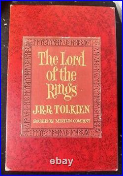 JRR Tolkien Lord Of The Rings RED BOX Set 1965 RARE 2nd Ed. Hardcover with Maps