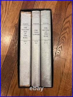 JRR Tolkien Lord Of The Rings Trilogy 3 Vol Set In Slipcase Silver Anniversay Ed