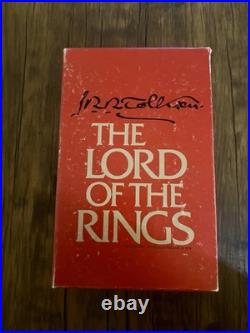 JRR Tolkien Lord Of The Rings Trilogy Box Set 1978 1st Printing Books Rare
