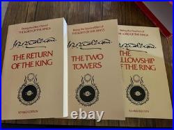 JRR Tolkien Lord Of The Rings Trilogy Box Set 1978 1st Printing Books Rare