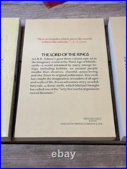 JRR Tolkien Lord Of The Rings Trilogy Box Set 1978 Revised 2nd Edition Books
