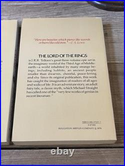 JRR Tolkien Lord Of The Rings Trilogy Box Set 1978 Revised 2nd Edition Books