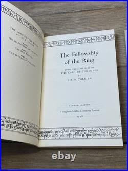 JRR Tolkien Lord Of The Rings Trilogy Box Set 1978 Revised 2nd Edition Books