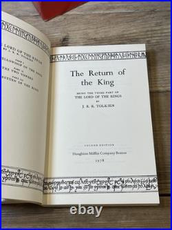 JRR Tolkien Lord Of The Rings Trilogy Box Set 1978 Revised 2nd Edition Books
